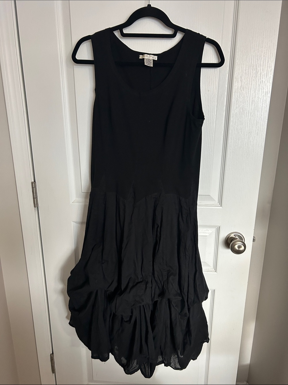 Vasna Desires Sleeveless Black Drop-Waist Dress